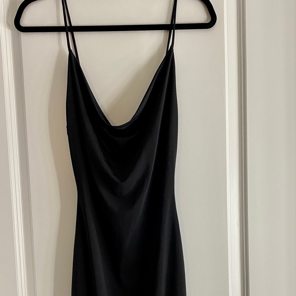 Cowl Neck Black Dress